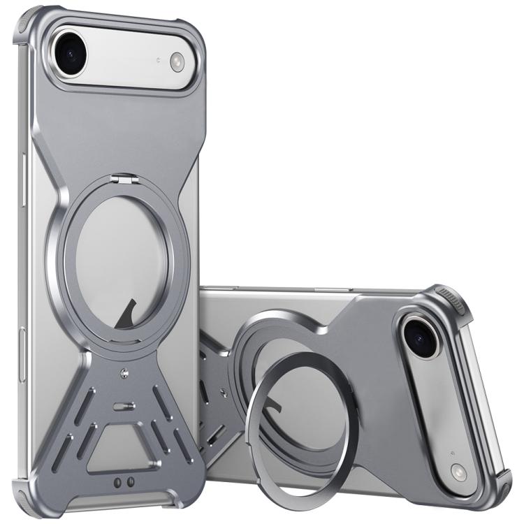 Armor 360 Holder Frameless Alloy MagSafe Phone Case, For iPhone 17 Pro Max, For iPhone 17 Pro, For iPhone 17, For iPhone Air