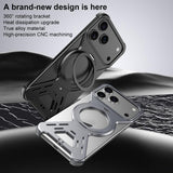 Armor 360 Holder Frameless Alloy MagSafe Phone Case, For iPhone 17 Pro Max, For iPhone 17 Pro, For iPhone 17, For iPhone Air