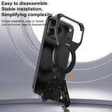 Armor 360 Holder Frameless Alloy MagSafe Phone Case, For iPhone 17 Pro Max, For iPhone 17 Pro, For iPhone 17, For iPhone Air
