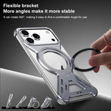 Armor 360 Holder Frameless Alloy MagSafe Phone Case, For iPhone 17 Pro Max, For iPhone 17 Pro, For iPhone 17, For iPhone Air