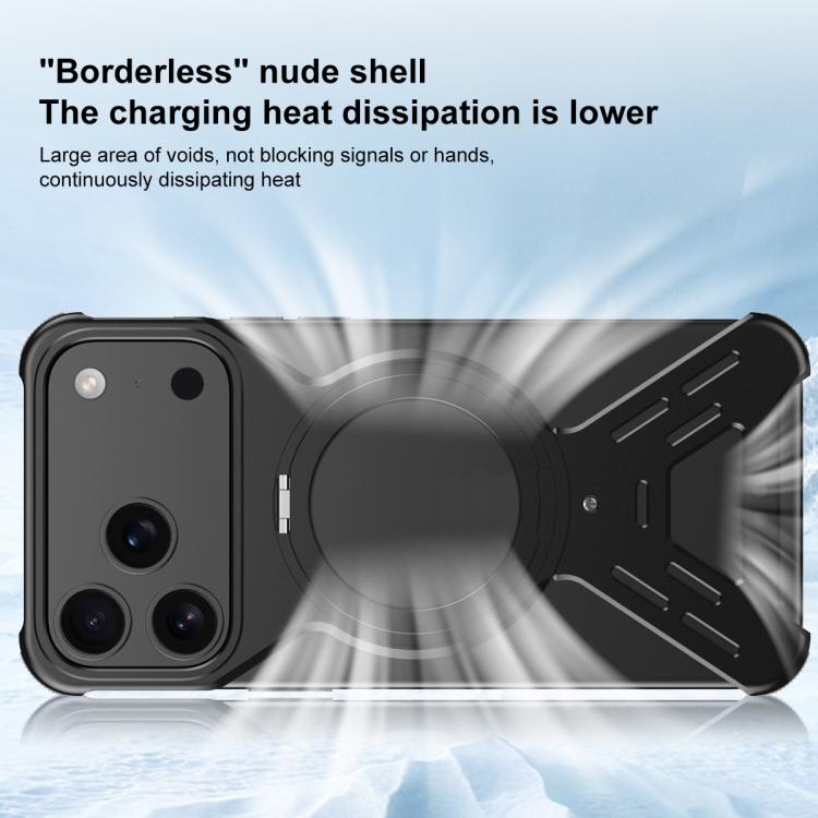 Armor 360 Holder Frameless Alloy MagSafe Phone Case, For iPhone 17 Pro Max, For iPhone 17 Pro, For iPhone 17, For iPhone Air