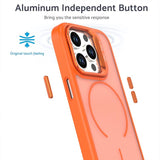 Bright Color Frosted Skin-feel Camera Bracket Magsafe Phone Case, For iPhone 14 Pro Max, For iPhone 13 Pro Max, For iPhone 13 Pro, For iPhone 13