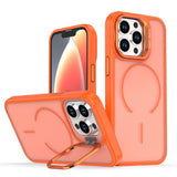 Bright Color Frosted Skin-feel Camera Bracket Magsafe Phone Case, For iPhone 14 Pro Max, For iPhone 13 Pro Max, For iPhone 13 Pro, For iPhone 13