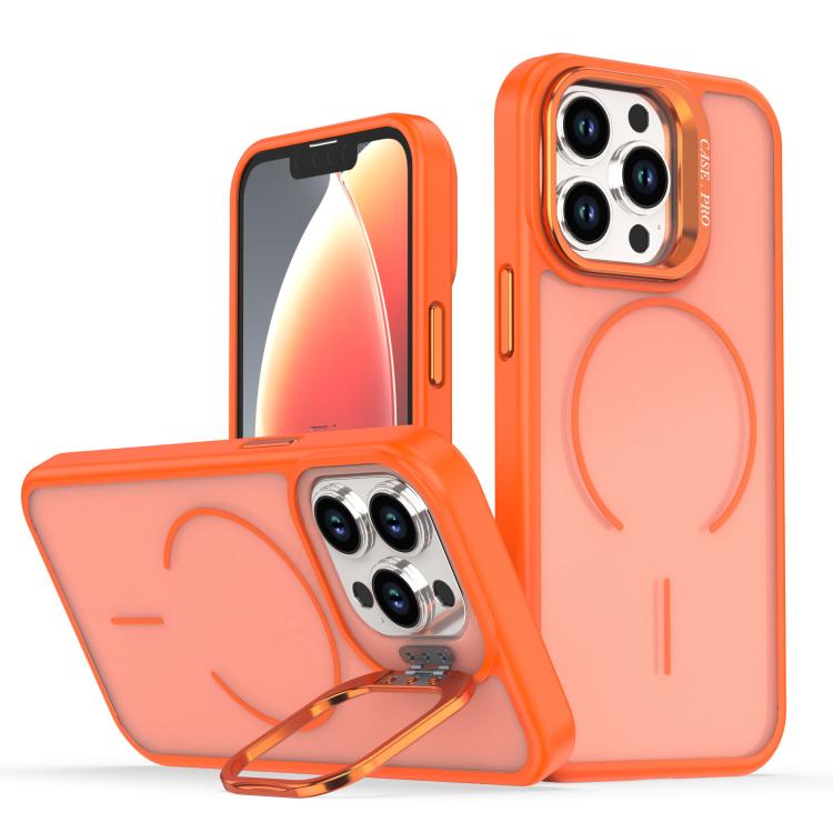 Bright Color Frosted Skin-feel Camera Bracket Magsafe Phone Case, For iPhone 14 Pro Max, For iPhone 13 Pro Max, For iPhone 13 Pro, For iPhone 13