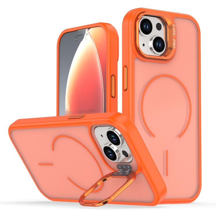 Bright Color Frosted Skin-feel Camera Bracket Magsafe Phone Case, For iPhone 14 Pro Max, For iPhone 13 Pro Max, For iPhone 13 Pro, For iPhone 13
