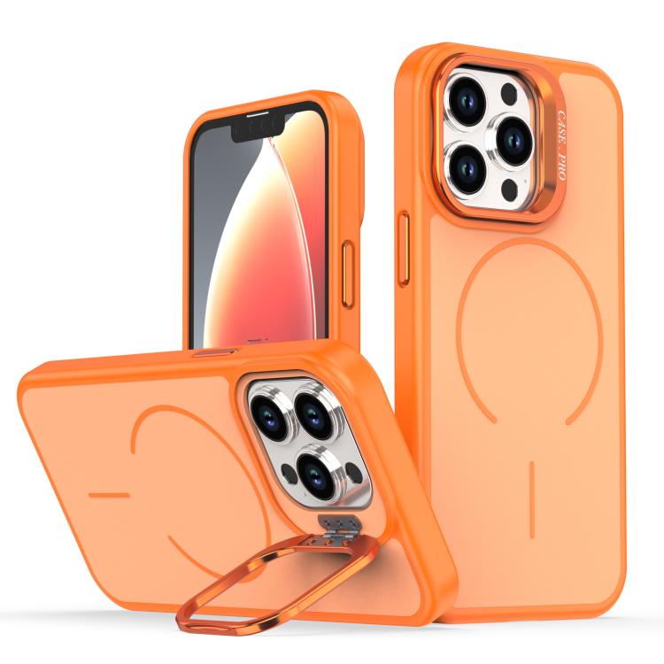 Bright Color Contrast Skin-feel Camera Bracket Magsafe Phone Case, For iPhone 14 Pro Max, For iPhone 13 Pro Max, For iPhone 13 Pro, For iPhone 13