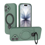 Ring Shield MagSafe TPU Phone Case with 360 Degree Rotating Holder, For iPhone 18 Pro / 17 Pro, For iPhone 18 Pro Max / 17 Pro Max, For iPhone 17, For iPhone Air, For iPhone 16 Pro Max, For iPhone 16 Pro, For iPhone 16 Plus, For iPhone 16