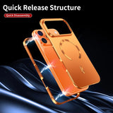 Frosted Magnetic Shield MagSafe Alloy Metal Phone Case, For iPhone 17 Pro Max, For iPhone 17 Pro, For iPhone 17, For iPhone Air, For iPhone 16 Pro Max, For iPhone 16 Pro, For iPhone 15 Pro Max, For iPhone 15 Pro