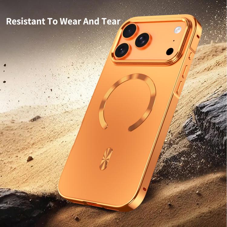 Frosted Magnetic Shield MagSafe Alloy Metal Phone Case, For iPhone 17 Pro Max, For iPhone 17 Pro, For iPhone 17, For iPhone Air, For iPhone 16 Pro Max, For iPhone 16 Pro, For iPhone 15 Pro Max, For iPhone 15 Pro