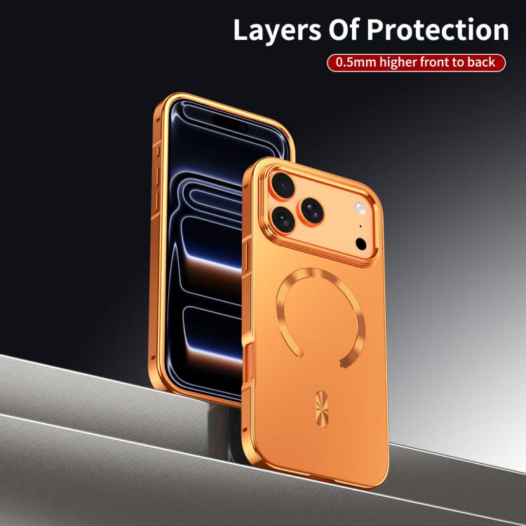 Frosted Magnetic Shield MagSafe Alloy Metal Phone Case, For iPhone 17 Pro Max, For iPhone 17 Pro, For iPhone 17, For iPhone Air, For iPhone 16 Pro Max, For iPhone 16 Pro, For iPhone 15 Pro Max, For iPhone 15 Pro