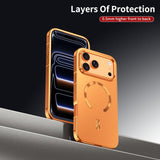 Frosted Magnetic Shield MagSafe Alloy Metal Phone Case, For iPhone 17 Pro Max, For iPhone 17 Pro, For iPhone 17, For iPhone Air, For iPhone 16 Pro Max, For iPhone 16 Pro, For iPhone 15 Pro Max, For iPhone 15 Pro