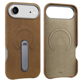 VIETAO Suede MagSafe PU Leather Phone Case with Holder, For iPhone 17 Pro Max, For iPhone 17 Pro, For iPhone 17, For iPhone Air