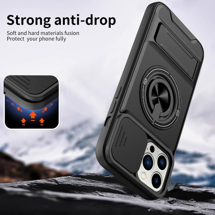 Lens Sliding Window Multifunctional Magnetic Shockproof Phone Case, For iPhone 13 Pro Max, For iPhone 13 Pro, For iPhone 12 Pro Max, For iPhone 11 Pro Max, For iPhone 11
