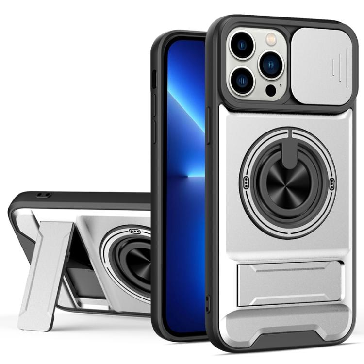 Lens Sliding Window Multifunctional Magnetic Shockproof Phone Case, For iPhone 13 Pro Max, For iPhone 13 Pro, For iPhone 12 Pro Max, For iPhone 11 Pro Max, For iPhone 11