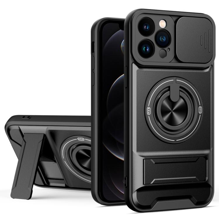 Lens Sliding Window Multifunctional Magnetic Shockproof Phone Case, For iPhone 13 Pro Max, For iPhone 13 Pro, For iPhone 13, For iPhone 12, For iPhone 12 Pro Max, For iPhone 12 Pro, For iPhone 11 Pro Max, For iPhone 11, For iPhone XR