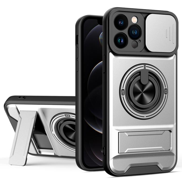 Lens Sliding Window Multifunctional Magnetic Shockproof Phone Case, For iPhone 13 Pro Max, For iPhone 13 Pro, For iPhone 13, For iPhone 12, For iPhone 12 Pro Max, For iPhone 12 Pro, For iPhone 11 Pro Max, For iPhone 11, For iPhone XR