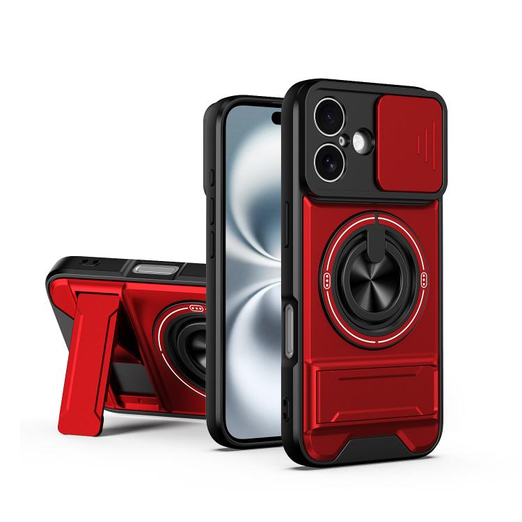 Lens Sliding Window Multifunctional Magnetic Shockproof Phone Case, For iPhone 16 Plus, For iPhone 16, For iPhone 15 Pro Max, For iPhone 15 Pro, For iPhone 15, For iPhone 14 Plus, For iPhone 14, For iPhone 14 Pro, For iPhone 14 Pro Max