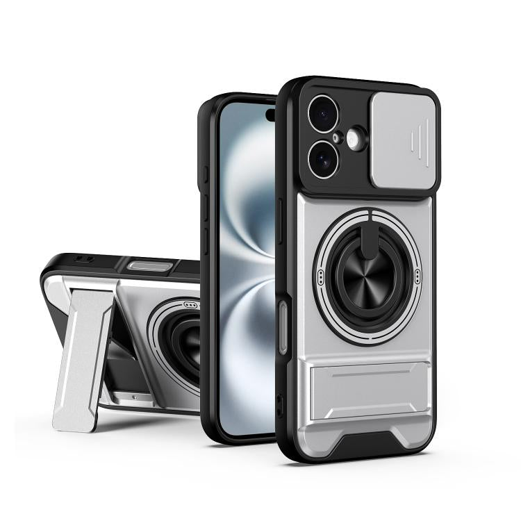 Lens Sliding Window Multifunctional Magnetic Shockproof Phone Case, For iPhone 16 Plus, For iPhone 16, For iPhone 15 Pro Max, For iPhone 15 Pro, For iPhone 15, For iPhone 14 Plus, For iPhone 14, For iPhone 14 Pro, For iPhone 14 Pro Max