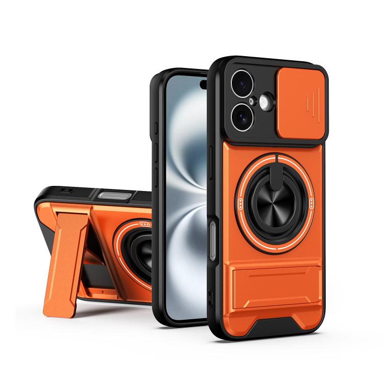 Lens Sliding Window Multifunctional Magnetic Shockproof Phone Case, For iPhone 16 Plus, For iPhone 16, For iPhone 15 Pro Max, For iPhone 15 Pro, For iPhone 15, For iPhone 14 Plus, For iPhone 14, For iPhone 14 Pro, For iPhone 14 Pro Max