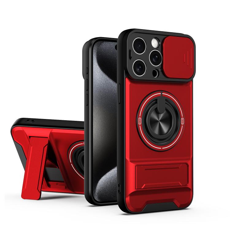Lens Sliding Window Multifunctional Magnetic Shockproof Phone Case, For iPhone 16 Plus, For iPhone 16, For iPhone 15 Pro Max, For iPhone 15 Pro, For iPhone 15, For iPhone 14 Plus, For iPhone 14, For iPhone 14 Pro, For iPhone 14 Pro Max
