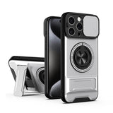 Lens Sliding Window Multifunctional Magnetic Shockproof Phone Case, For iPhone 16 Plus, For iPhone 16, For iPhone 15 Pro Max, For iPhone 15 Pro, For iPhone 15, For iPhone 14 Plus, For iPhone 14, For iPhone 14 Pro, For iPhone 14 Pro Max