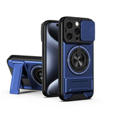 Lens Sliding Window Multifunctional Magnetic Shockproof Phone Case, For iPhone 16 Plus, For iPhone 16, For iPhone 15 Pro Max, For iPhone 15 Pro, For iPhone 15, For iPhone 14 Plus, For iPhone 14, For iPhone 14 Pro, For iPhone 14 Pro Max