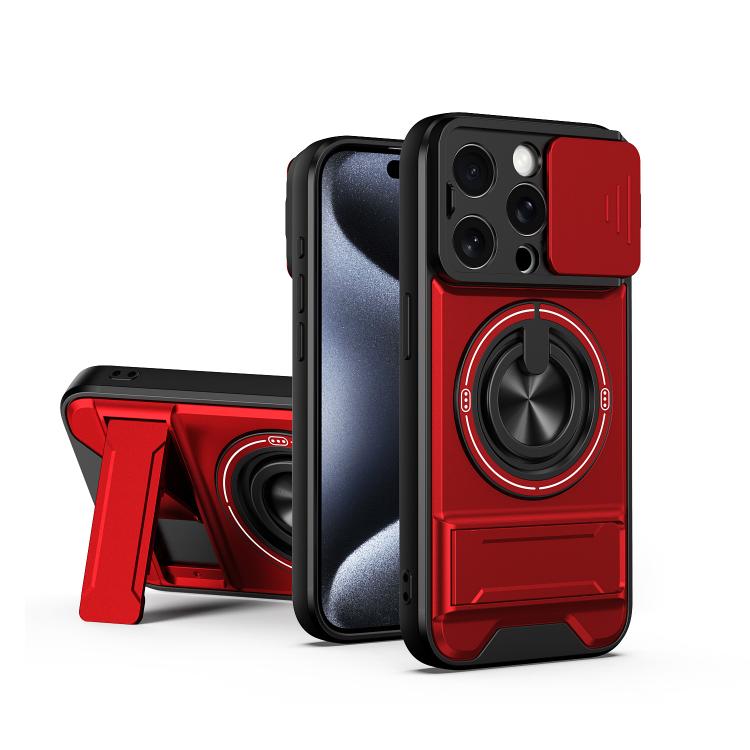 Lens Sliding Window Multifunctional Magnetic Shockproof Phone Case, For iPhone 16 Plus, For iPhone 16, For iPhone 15 Pro Max, For iPhone 15 Pro, For iPhone 15, For iPhone 14 Plus, For iPhone 14, For iPhone 14 Pro, For iPhone 14 Pro Max