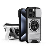 Lens Sliding Window Multifunctional Magnetic Shockproof Phone Case, For iPhone 16 Plus, For iPhone 16, For iPhone 15 Pro Max, For iPhone 15 Pro, For iPhone 15, For iPhone 14 Plus, For iPhone 14, For iPhone 14 Pro, For iPhone 14 Pro Max