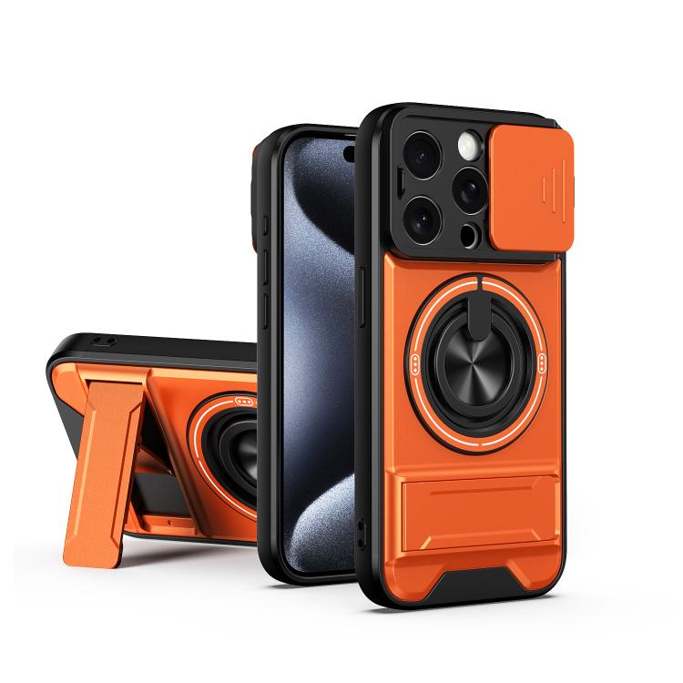 Lens Sliding Window Multifunctional Magnetic Shockproof Phone Case, For iPhone 16 Plus, For iPhone 16, For iPhone 15 Pro Max, For iPhone 15 Pro, For iPhone 15, For iPhone 14 Plus, For iPhone 14, For iPhone 14 Pro, For iPhone 14 Pro Max