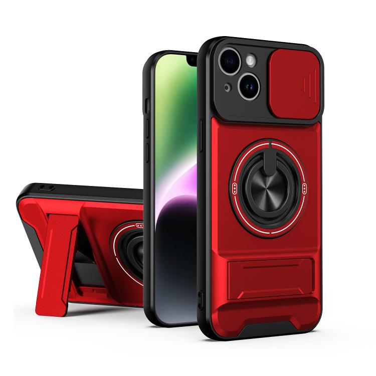 Lens Sliding Window Multifunctional Magnetic Shockproof Phone Case, For iPhone 16 Plus, For iPhone 16, For iPhone 15 Pro Max, For iPhone 15 Pro, For iPhone 15, For iPhone 14 Plus, For iPhone 14, For iPhone 14 Pro, For iPhone 14 Pro Max