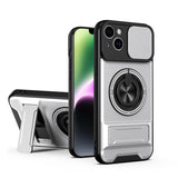 Lens Sliding Window Multifunctional Magnetic Shockproof Phone Case, For iPhone 16 Plus, For iPhone 16, For iPhone 15 Pro Max, For iPhone 15 Pro, For iPhone 15, For iPhone 14 Plus, For iPhone 14, For iPhone 14 Pro, For iPhone 14 Pro Max