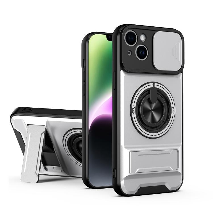 Lens Sliding Window Multifunctional Magnetic Shockproof Phone Case, For iPhone 16 Plus, For iPhone 16, For iPhone 15 Pro Max, For iPhone 15 Pro, For iPhone 15, For iPhone 14 Plus, For iPhone 14, For iPhone 14 Pro, For iPhone 14 Pro Max