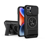 Lens Sliding Window Multifunctional Magnetic Shockproof Phone Case, For iPhone 16 Plus, For iPhone 16, For iPhone 15 Pro Max, For iPhone 15 Pro, For iPhone 15, For iPhone 14 Plus, For iPhone 14, For iPhone 14 Pro, For iPhone 14 Pro Max