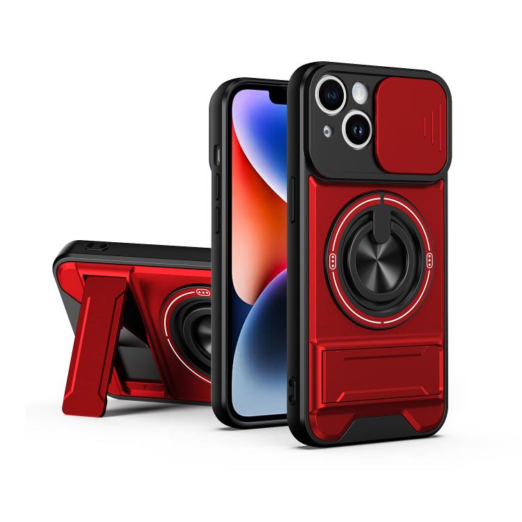 Lens Sliding Window Multifunctional Magnetic Shockproof Phone Case, For iPhone 16 Plus, For iPhone 16, For iPhone 15 Pro Max, For iPhone 15 Pro, For iPhone 15, For iPhone 14 Plus, For iPhone 14, For iPhone 14 Pro, For iPhone 14 Pro Max