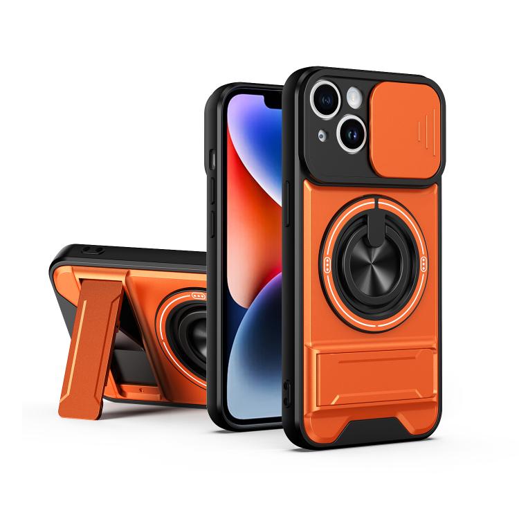 Lens Sliding Window Multifunctional Magnetic Shockproof Phone Case, For iPhone 16 Plus, For iPhone 16, For iPhone 15 Pro Max, For iPhone 15 Pro, For iPhone 15, For iPhone 14 Plus, For iPhone 14, For iPhone 14 Pro, For iPhone 14 Pro Max