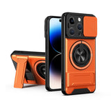 Lens Sliding Window Multifunctional Magnetic Shockproof Phone Case, For iPhone 16 Plus, For iPhone 16, For iPhone 15 Pro Max, For iPhone 15 Pro, For iPhone 15, For iPhone 14 Plus, For iPhone 14, For iPhone 14 Pro, For iPhone 14 Pro Max