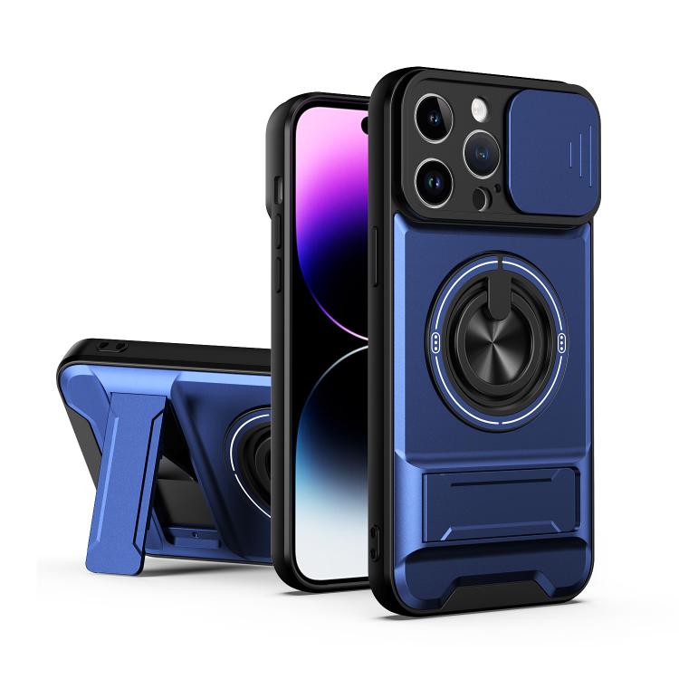 Lens Sliding Window Multifunctional Magnetic Shockproof Phone Case, For iPhone 16 Plus, For iPhone 16, For iPhone 15 Pro Max, For iPhone 15 Pro, For iPhone 15, For iPhone 14 Plus, For iPhone 14, For iPhone 14 Pro, For iPhone 14 Pro Max