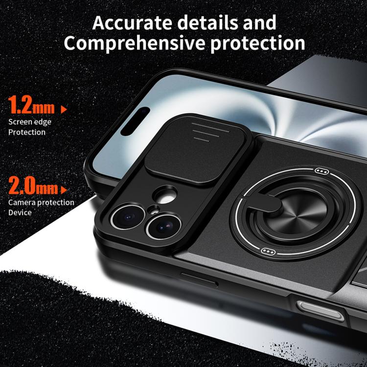 Lens Sliding Window Multifunctional Magnetic Shockproof Phone Case, For iPhone 16 Plus, For iPhone 16, For iPhone 15 Pro Max, For iPhone 15 Pro, For iPhone 15, For iPhone 14 Plus, For iPhone 14, For iPhone 14 Pro, For iPhone 14 Pro Max