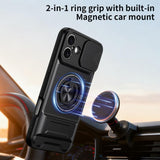 Lens Sliding Window Multifunctional Magnetic Shockproof Phone Case, For iPhone 16 Plus, For iPhone 16, For iPhone 15 Pro Max, For iPhone 15 Pro, For iPhone 15, For iPhone 14 Plus, For iPhone 14, For iPhone 14 Pro, For iPhone 14 Pro Max