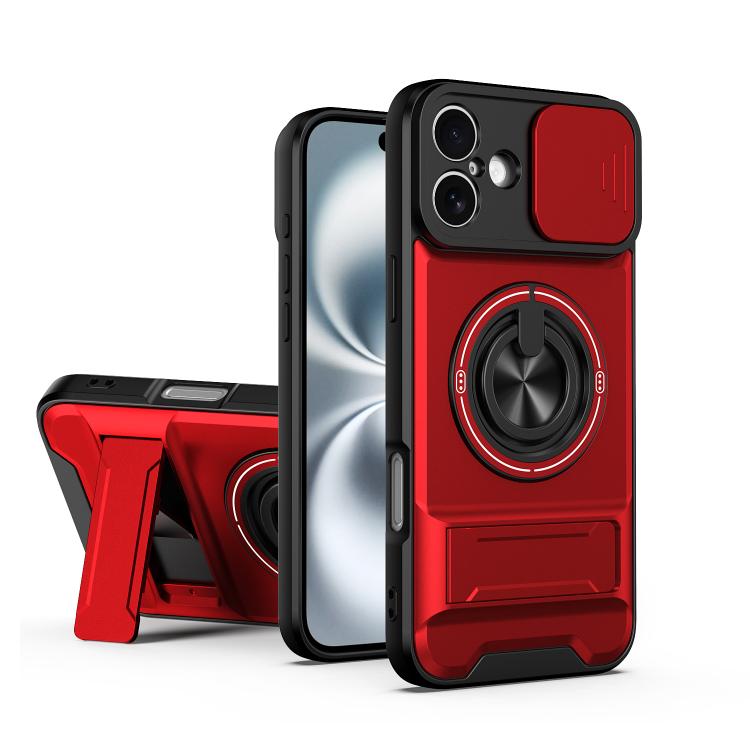 Lens Sliding Window Multifunctional Magnetic Shockproof Phone Case, For iPhone 16 Plus, For iPhone 16, For iPhone 15 Pro Max, For iPhone 15 Pro, For iPhone 15, For iPhone 14 Plus, For iPhone 14, For iPhone 14 Pro, For iPhone 14 Pro Max