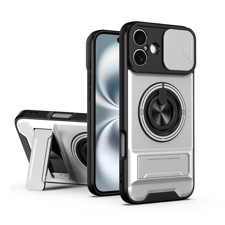 Lens Sliding Window Multifunctional Magnetic Shockproof Phone Case, For iPhone 16 Plus, For iPhone 16, For iPhone 15 Pro Max, For iPhone 15 Pro, For iPhone 15, For iPhone 14 Plus, For iPhone 14, For iPhone 14 Pro, For iPhone 14 Pro Max