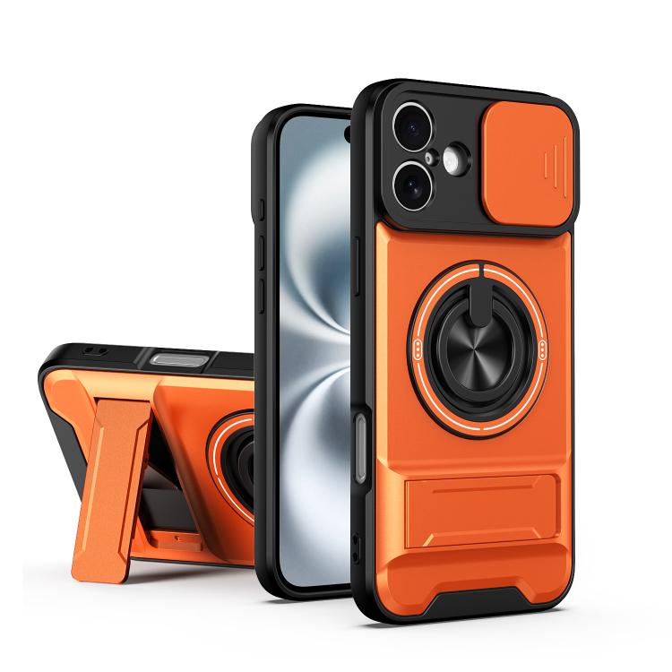 Lens Sliding Window Multifunctional Magnetic Shockproof Phone Case, For iPhone 16 Plus, For iPhone 16, For iPhone 15 Pro Max, For iPhone 15 Pro, For iPhone 15, For iPhone 14 Plus, For iPhone 14, For iPhone 14 Pro, For iPhone 14 Pro Max