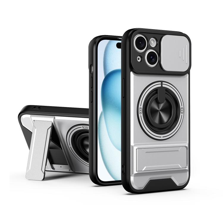 Lens Sliding Window Multifunctional Magnetic Shockproof Phone Case, For iPhone 16 Plus, For iPhone 16, For iPhone 15 Pro Max, For iPhone 15 Pro, For iPhone 15, For iPhone 14 Plus, For iPhone 14, For iPhone 14 Pro, For iPhone 14 Pro Max