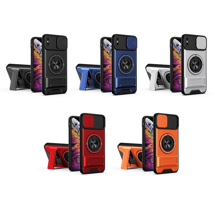 Lens Sliding Window Multifunctional Magnetic Shockproof Phone Case, For iPhone XS Max, For iPhone 7 Plus, For iPhone 7