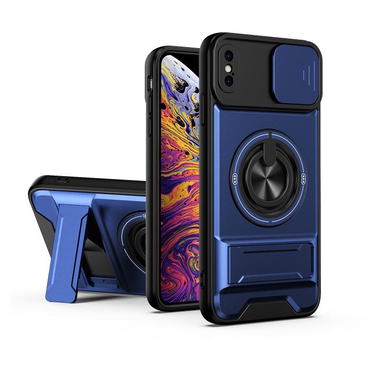 Lens Sliding Window Multifunctional Magnetic Shockproof Phone Case, For iPhone XS Max, For iPhone 7 Plus, For iPhone 7