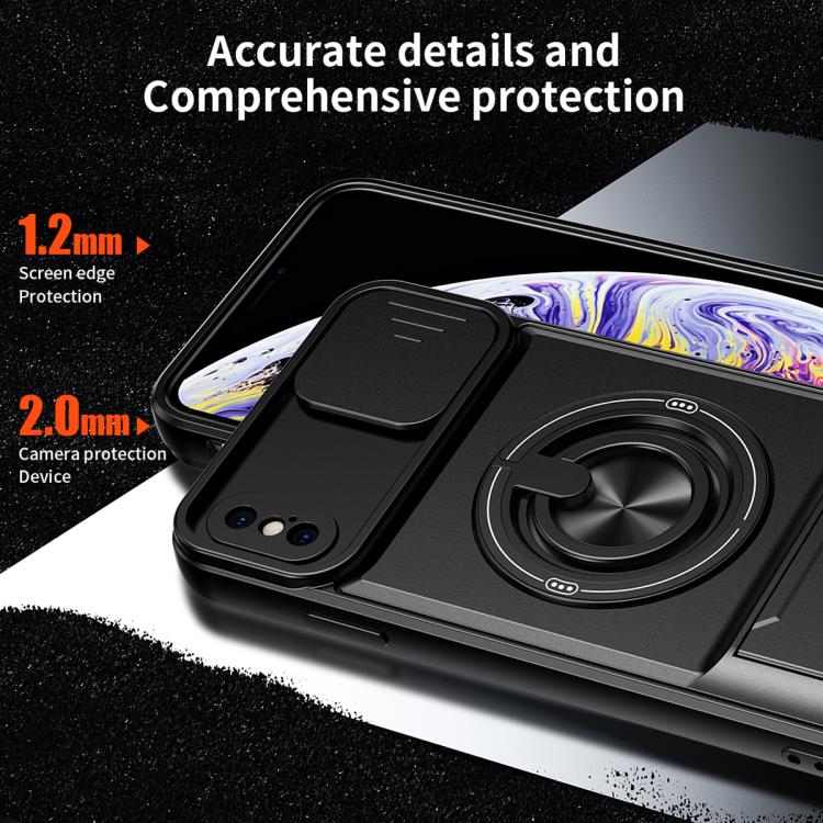 Lens Sliding Window Multifunctional Magnetic Shockproof Phone Case, For iPhone XS Max, For iPhone 7 Plus, For iPhone 7
