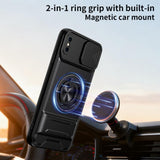 Lens Sliding Window Multifunctional Magnetic Shockproof Phone Case, For iPhone XS Max, For iPhone 7 Plus, For iPhone 7