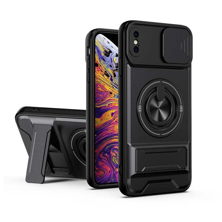 Lens Sliding Window Multifunctional Magnetic Shockproof Phone Case, For iPhone XS Max, For iPhone 7 Plus, For iPhone 7