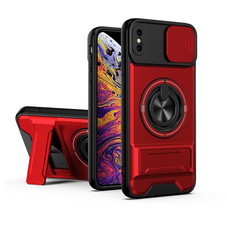 Lens Sliding Window Multifunctional Magnetic Shockproof Phone Case, For iPhone XS Max, For iPhone 7 Plus, For iPhone 7