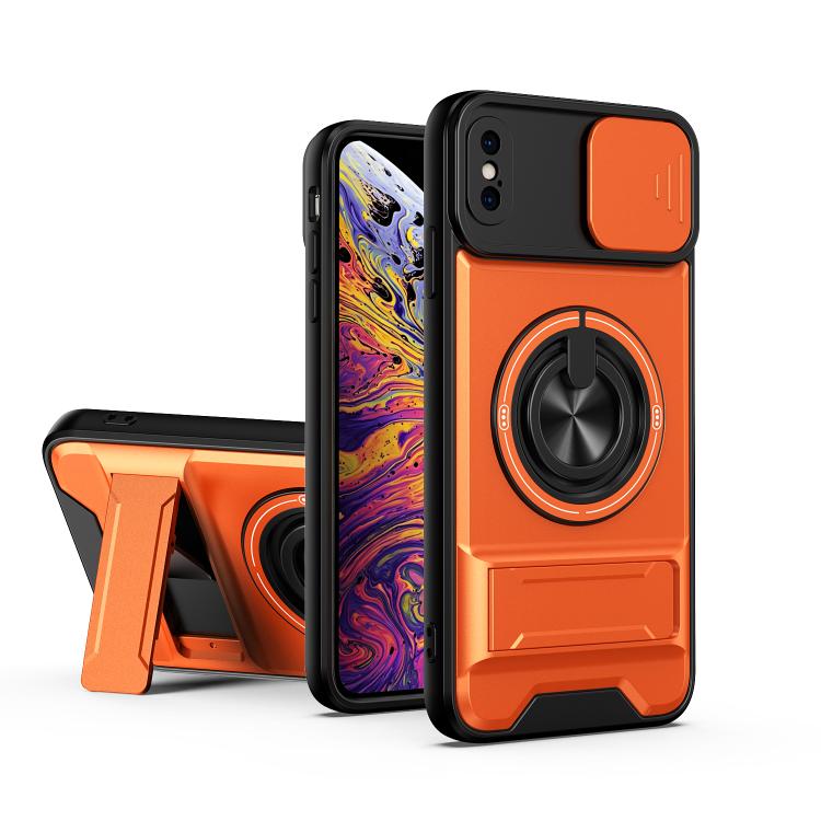 Lens Sliding Window Multifunctional Magnetic Shockproof Phone Case, For iPhone XS Max, For iPhone 7 Plus, For iPhone 7